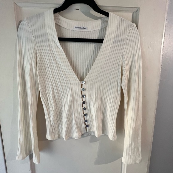 Reformation Gellar Knit Top M - Picture 7 of 11